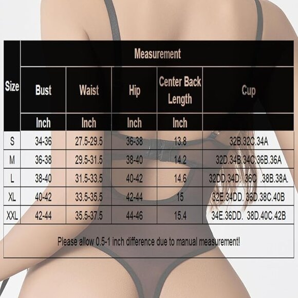 Leather Teddy Lingerie Mesh Bodysuit - Picture 4 of 6